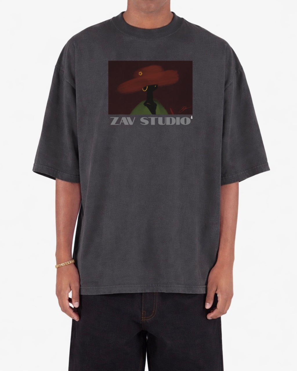“ALL THAT JAZZ” OVERSIZED DROP-SHOULDER TEE