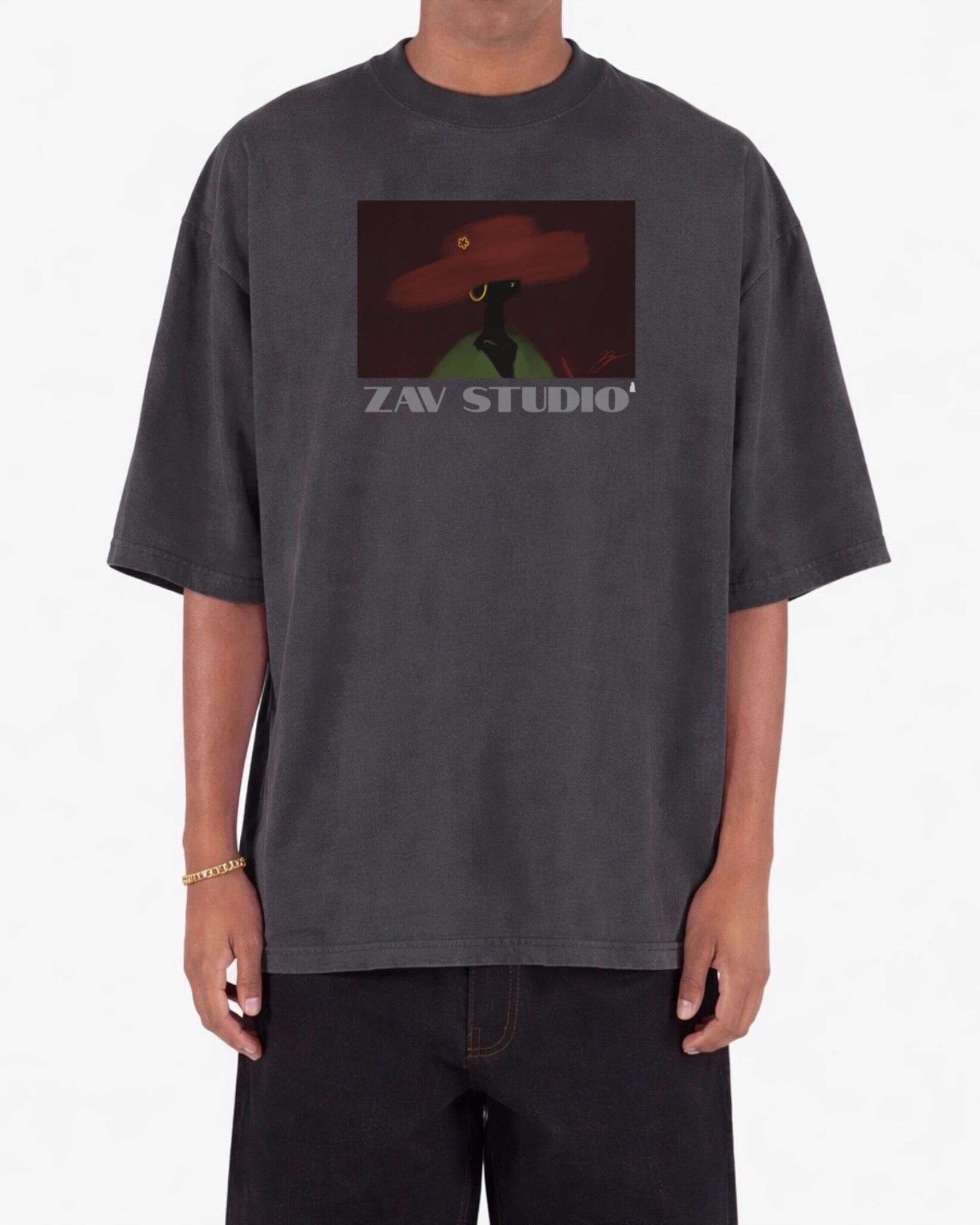 “ALL THAT JAZZ” OVERSIZED DROP-SHOULDER TEE