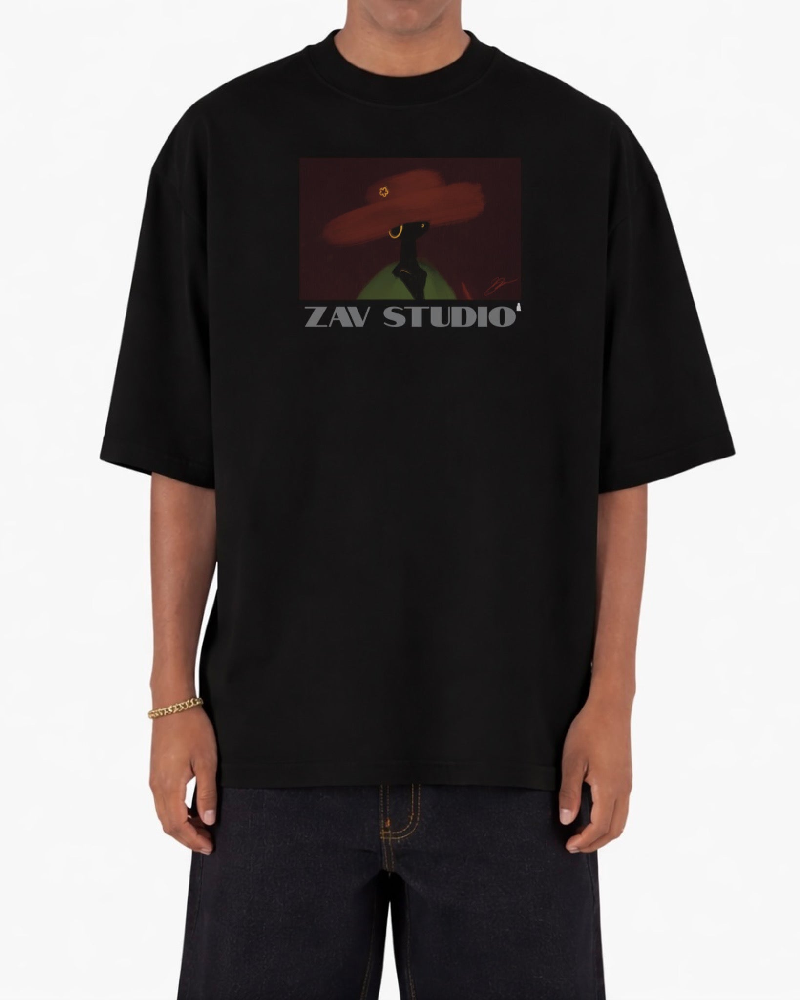 “ALL THAT JAZZ” OVERSIZED DROP-SHOULDER TEE