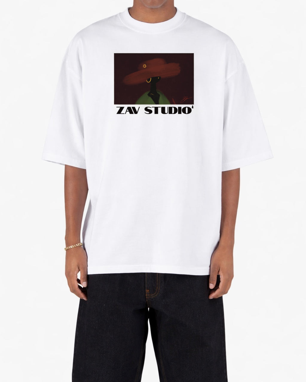 “ALL THAT JAZZ” OVERSIZED DROP-SHOULDER TEE